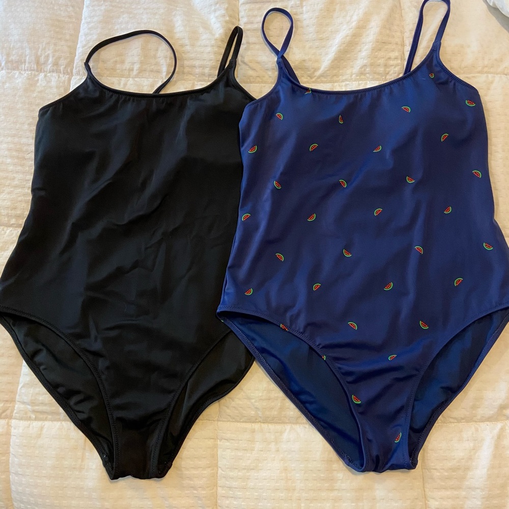 2 One Piece Swimsuits with Spaghetti Strap